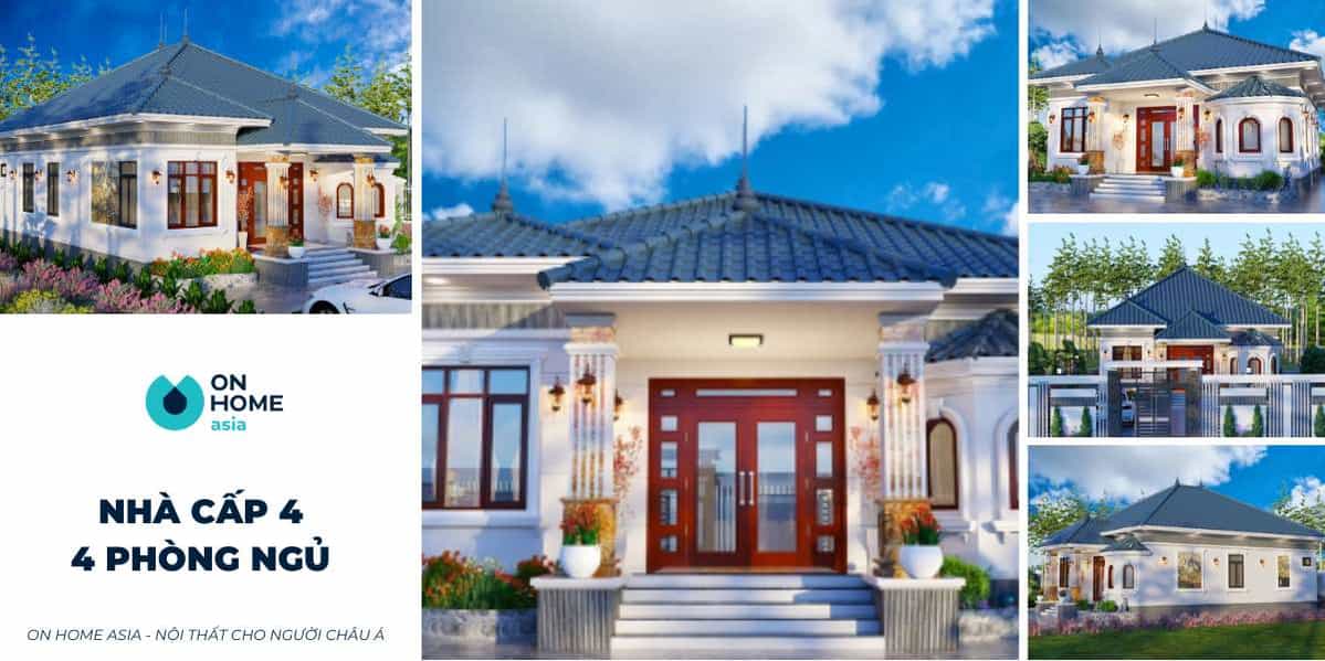 TOP 100+ mẫu thiết kế nhà cấp 4 4 phòng ngủ đẹp, hiện đại