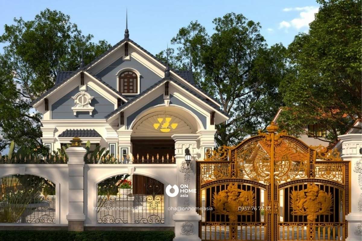 Mẫu nhà cấp 4 4 phòng ngủ mái Thái sang trọng