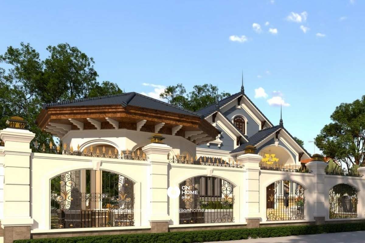 Nhà cấp 4 đẹp có 4 phòng ngủ mái Thái