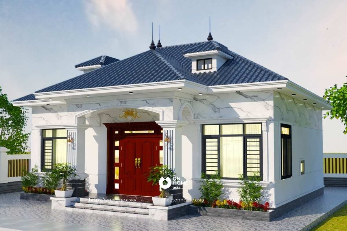 Nhà cấp 4 4 phòng ngủ 600 triệu đồng có gác lửng đẹp