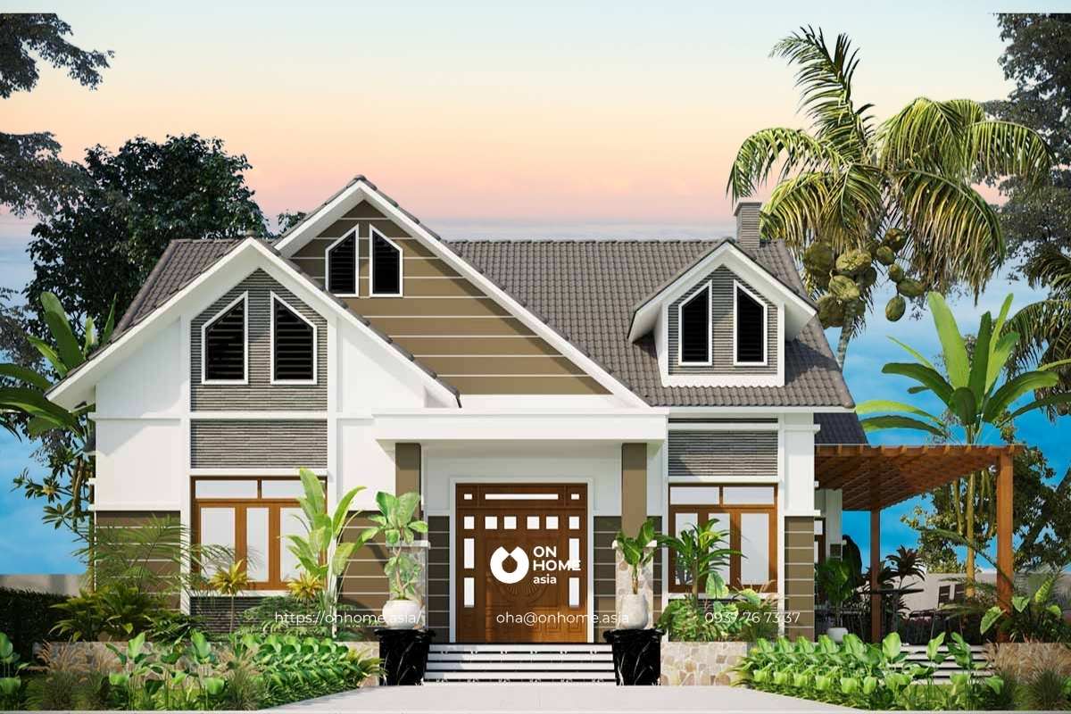 Thiết kế nhà cấp 4 chữ L 4 phòng ngủ đơn giản mà đẹp