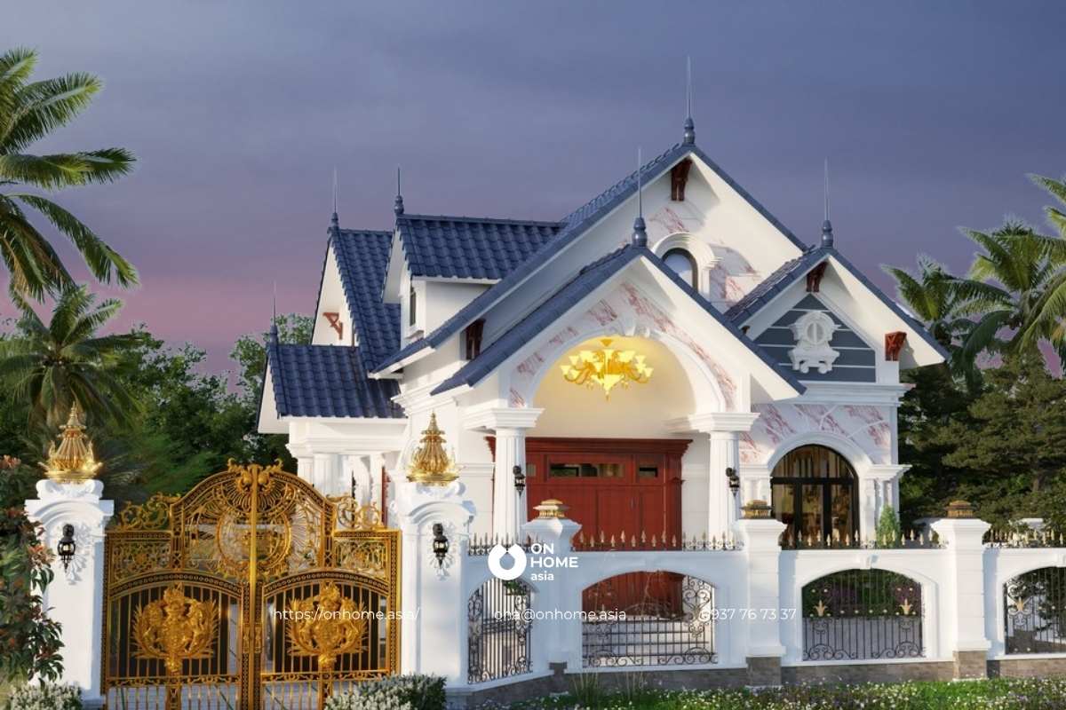 Thiết kế nhà cấp 4 có gác lửng 4 phòng ngủ