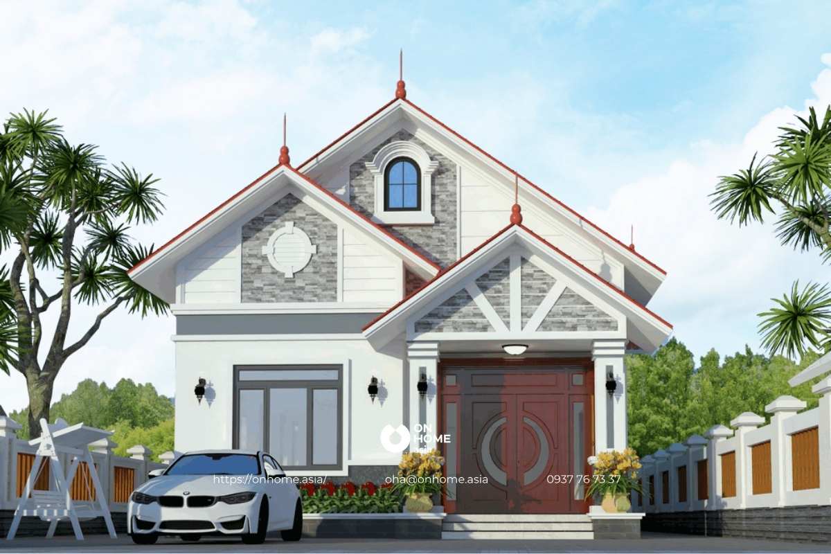 Nhà cấp 4 4 phòng ngủ đẹp 400 triệu có gác lửng