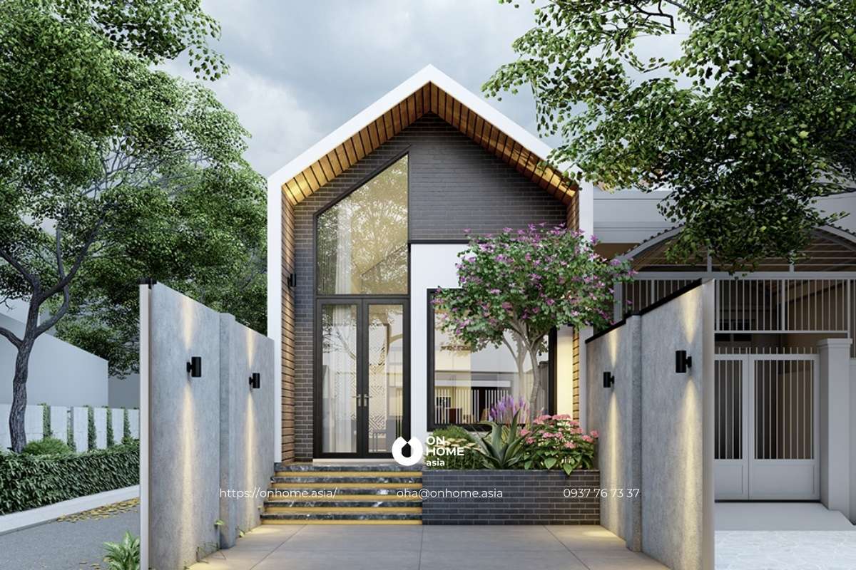 Nhà cấp 4 gác lửng 5x20m mái Thái có 3 phòng ngủ