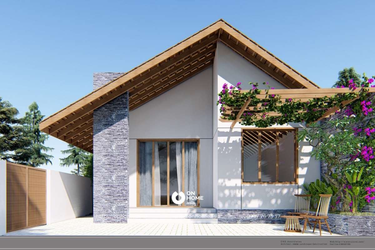 Nhà cấp 4 5x20m đơn giản, ấm cúng