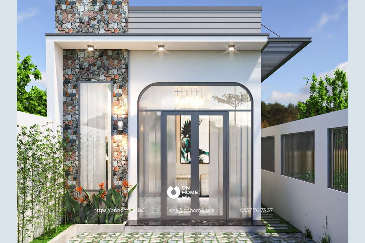 Mẫu nhà cấp 4 đẹp 5x20m hiện đại