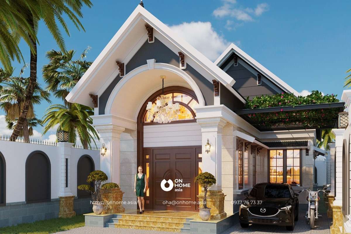 Mẫu nhà cấp 4 mái Thái 5x20m đẹp