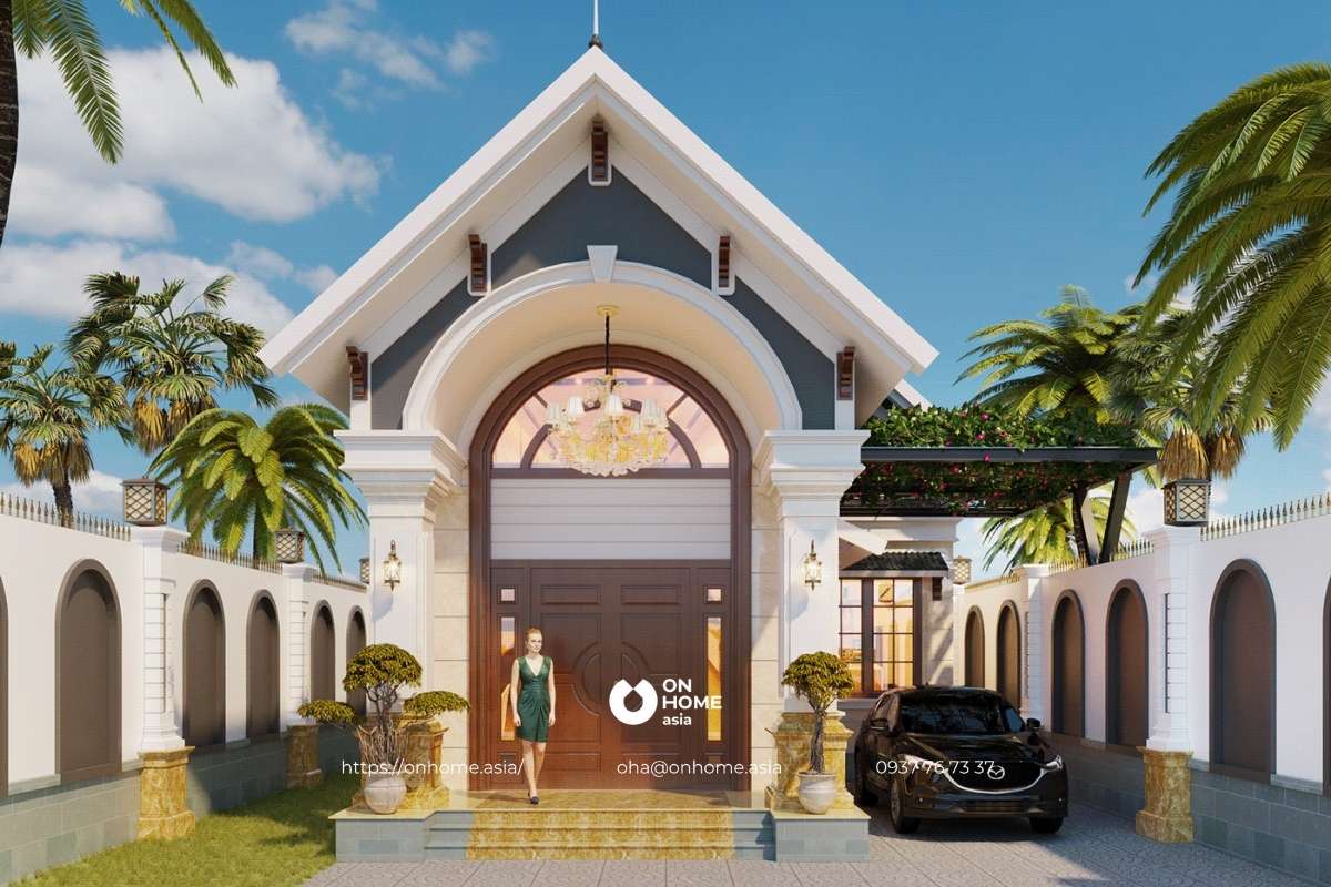 Mẫu nhà cấp 4 mái Thái 5x20m sang trọng