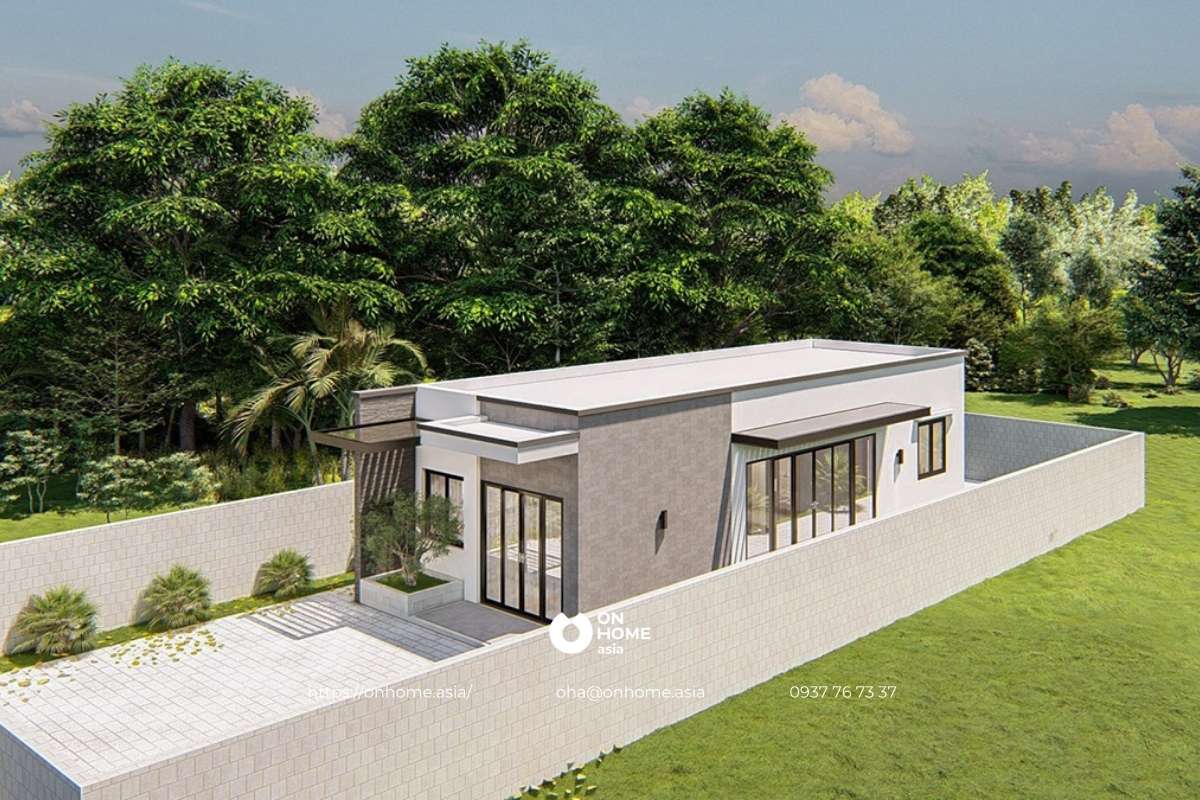 Mẫu nhà cấp 4 đẹp 5x20 3 phòng ngủ cuốn hút