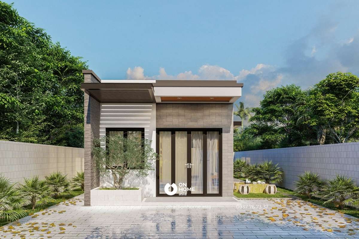 Mẫu&nbsp;nhà cấp 4 đẹp 5x20&nbsp;3 phòng ngủ