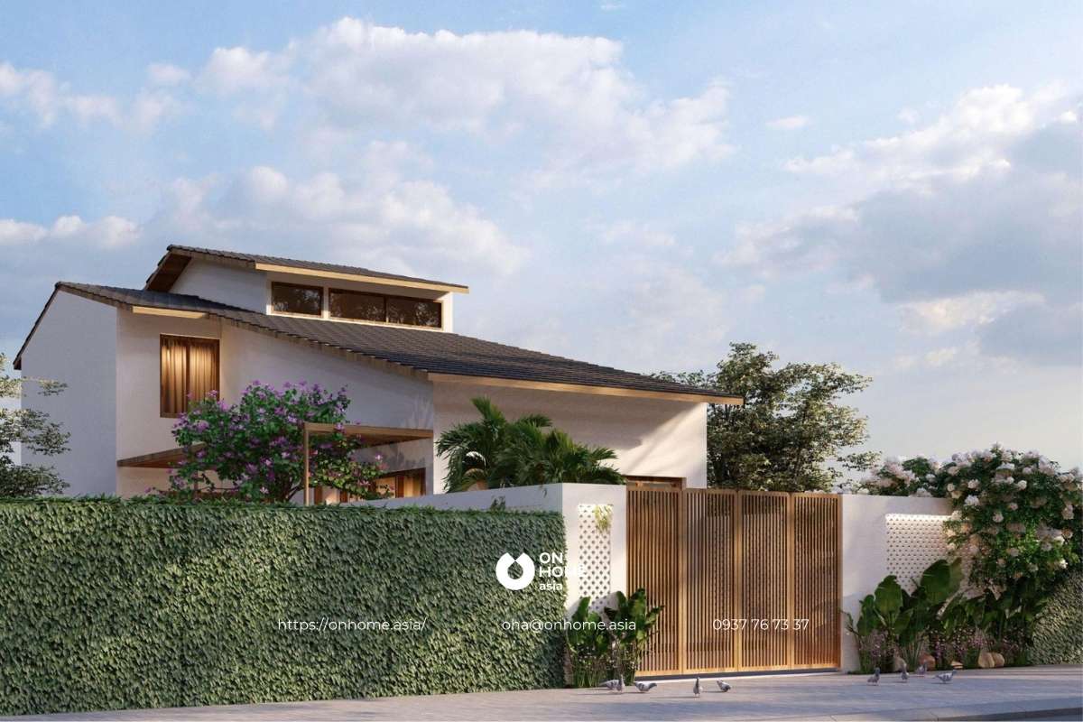 Thiết kế nhà cấp 4 5x20m có gác lửng phong cách Bắc Âu