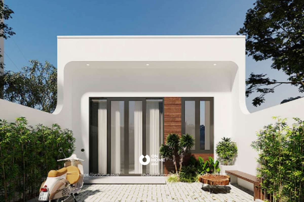 Mẫu nhà cấp 4 đẹp 5x20 phong cách Bắc Âu ấn tượng