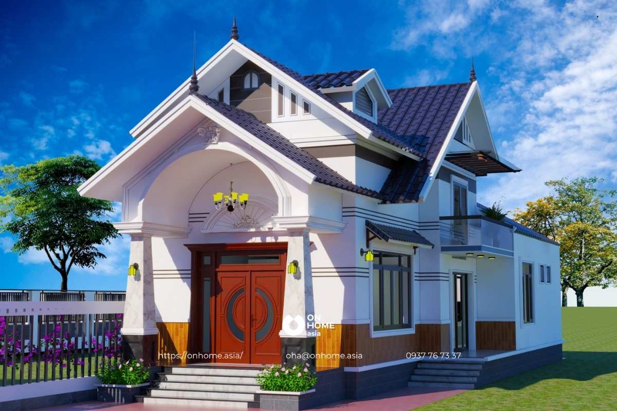 Thiết kế nhà cấp 4 có gác lửng 3 phòng ngủ đẹp