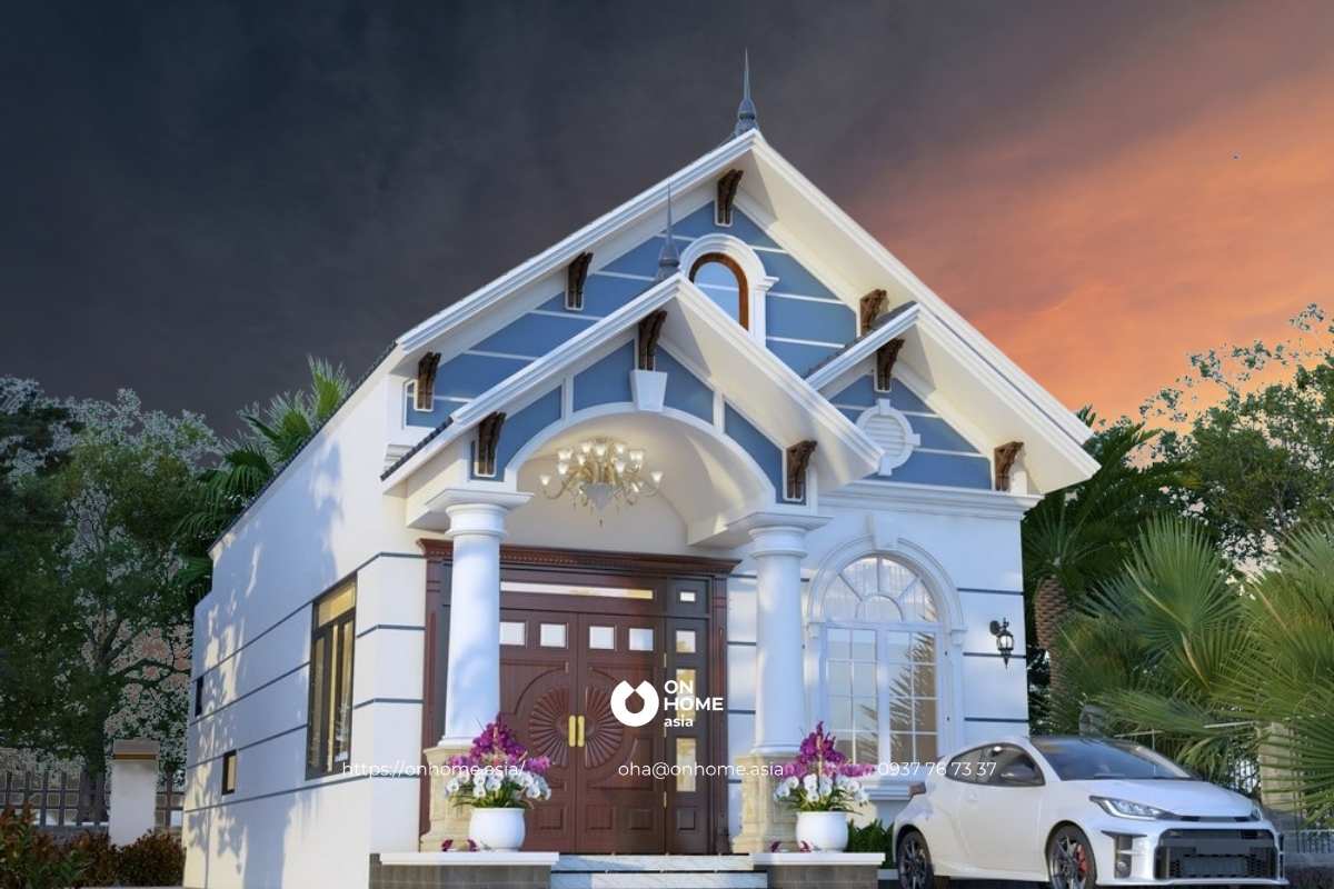 nha-cap-4-co-gac-mau-12 (1)Nhà cấp 4 gác lửng có giếng trời hiện đại