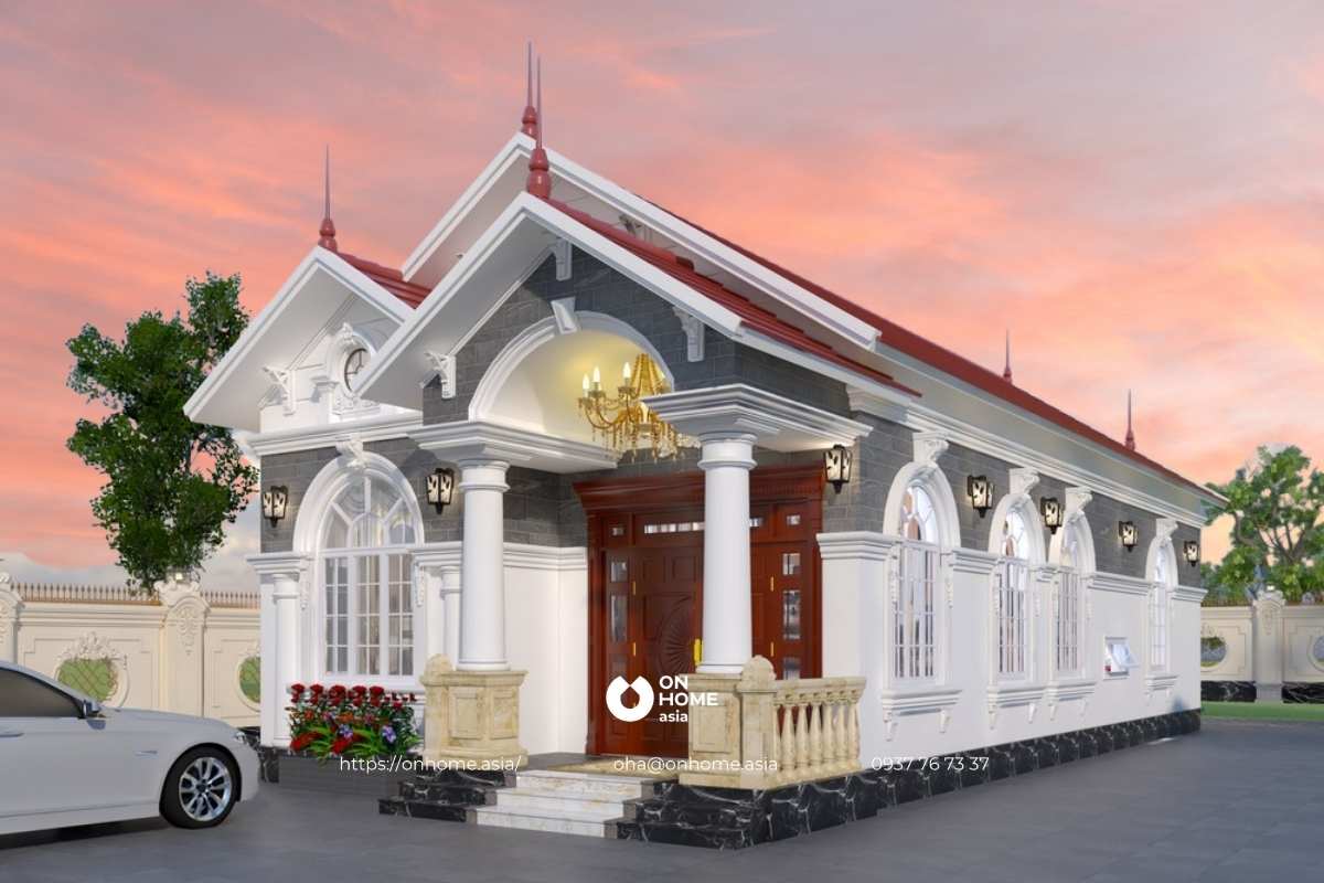 Nhà cấp 4 có gác xép 4 phòng ngủ sang trọng, hiện đại