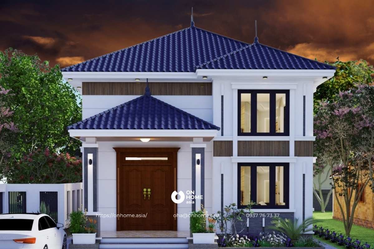 Thiết kế nhà cấp 4 đẹp 5x20 có gác lửng cực tiện nghi