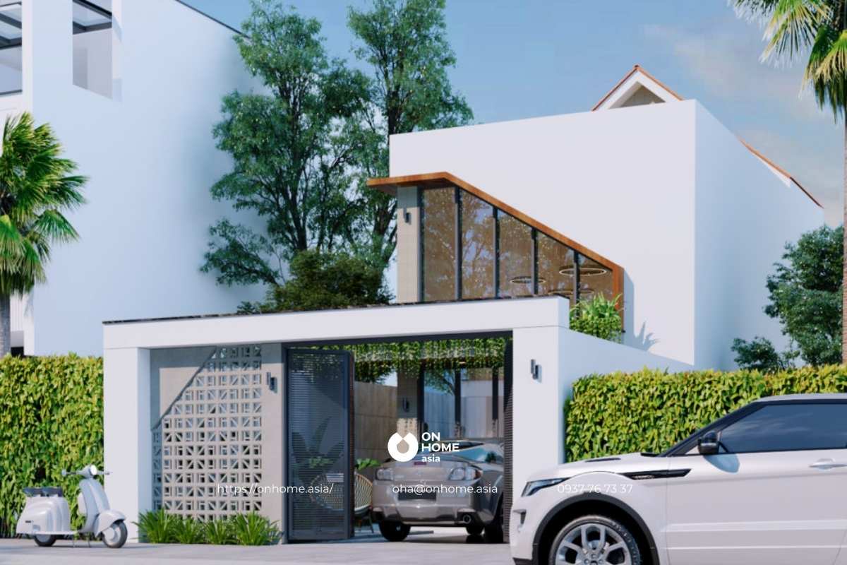 Mẫu nhà cấp 4 có gác 4x12m sang trọng