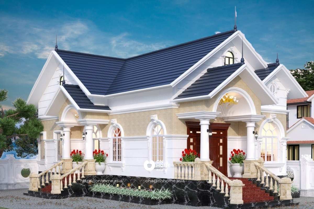 Thiết kế nhà cấp 4 có gác mái Nhật đẹp