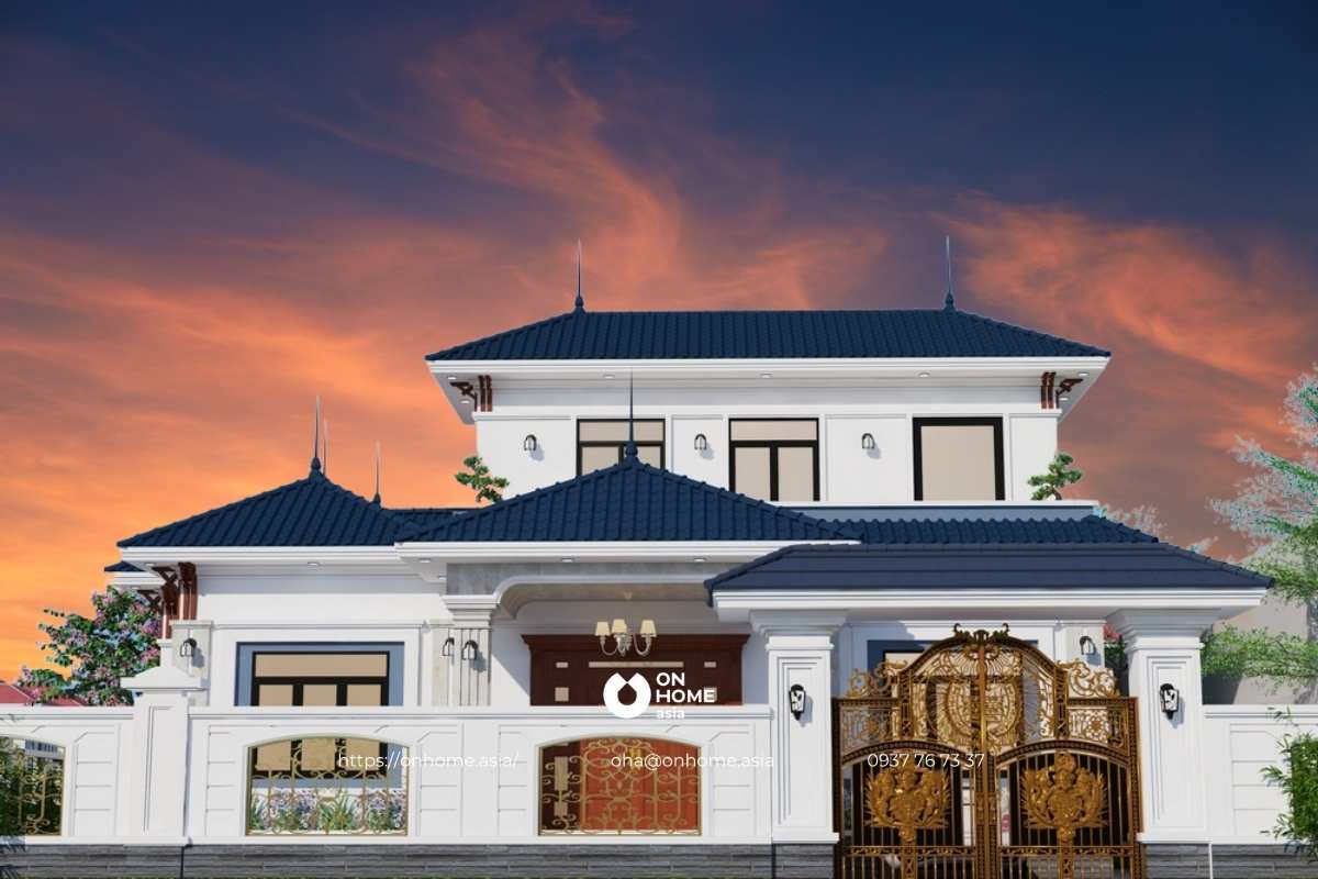 Mẫu nhà cấp 4 có gác lửng 6x18m sang trọng