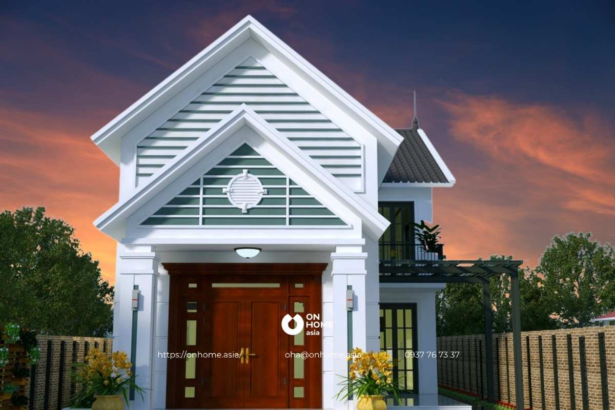 Nhà cấp 4 có gác xép 4x15m đẹp