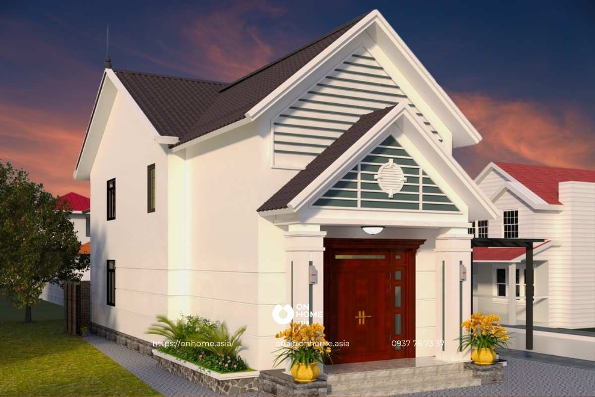 Nhà cấp 4 có gác xép 4x15m hiện đại