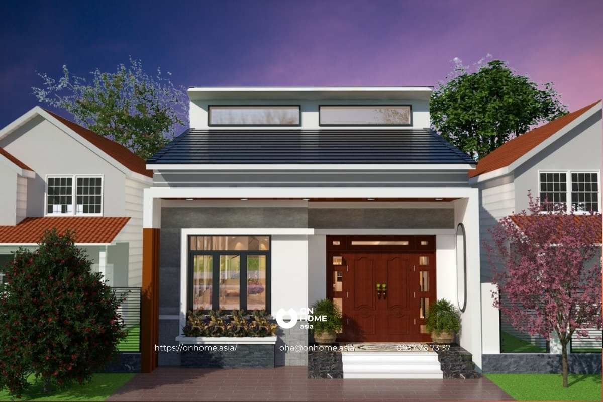 Nhà cấp 4 có gác lửng 4x12m 2 phòng ngủ tiện nghi