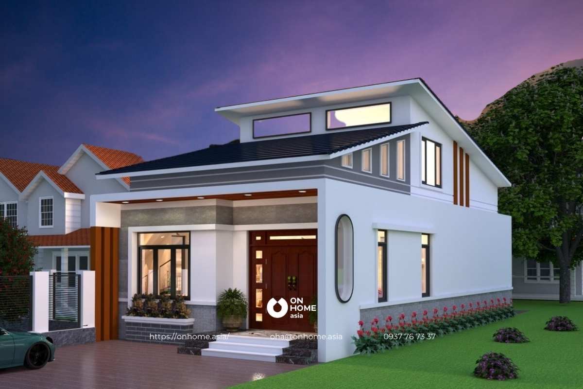 Nhà cấp 4 gác lửng 4x12m 2 phòng ngủ