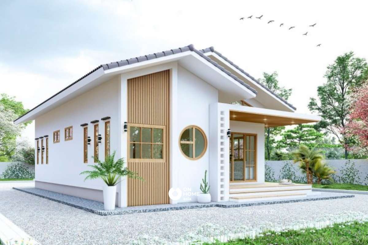 Thiết kế nhà cấp 4 giá rẻ 100m2 phong cách Bắc Âu
