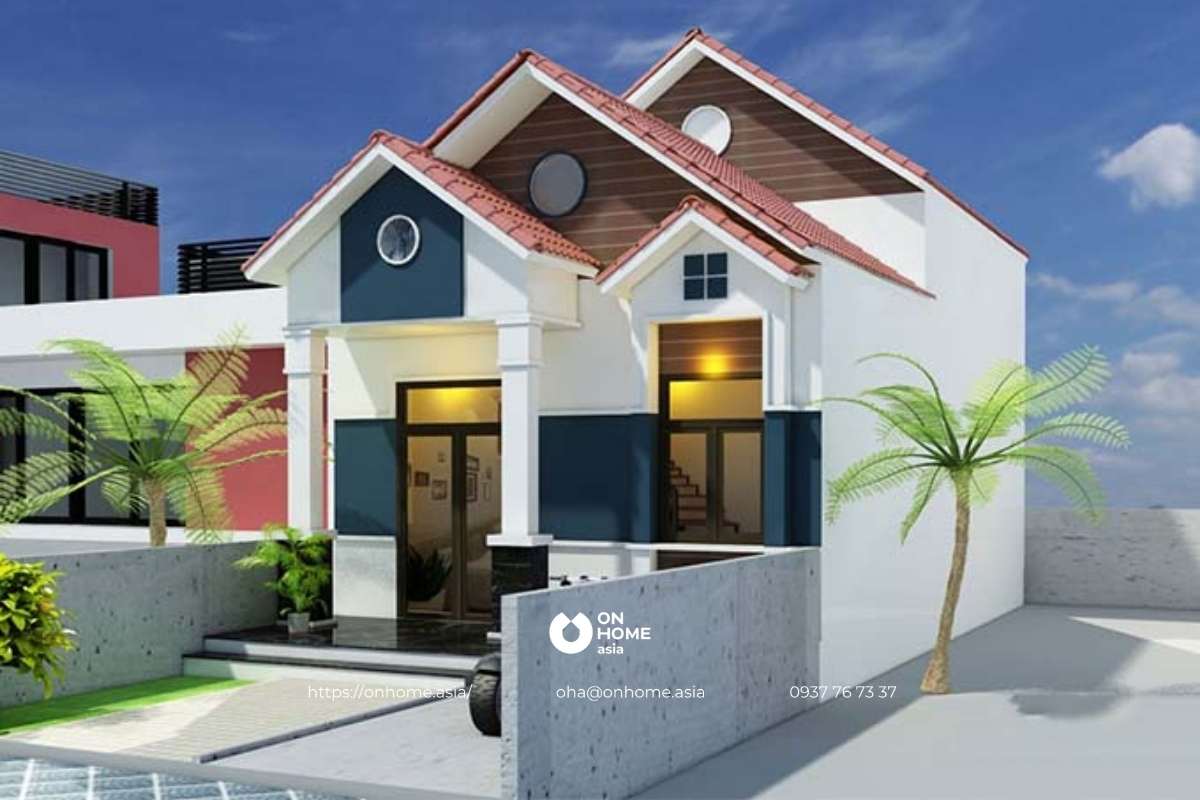 Thiết kế nhà cấp 4 mái Thái giá rẻ