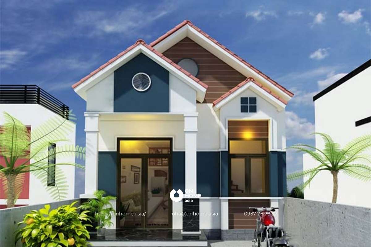 Thiết kế nhà cấp 4 mái Thái đẹp, giá rẻ