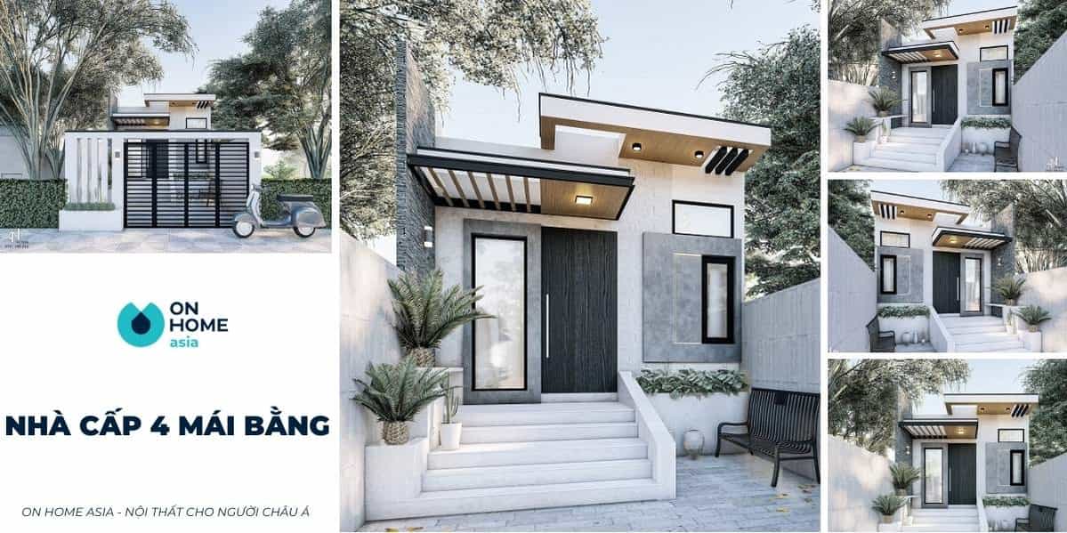 100+ mẫu nhà cấp 4 mái bằng đẹp, hiện đại và báo giá xây dựng chi tiết