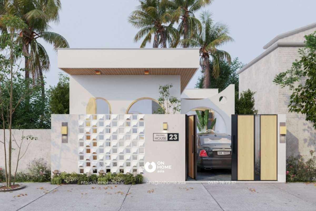 Mẫu nhà cấp 4 mái bằng hiện đại, đẹp