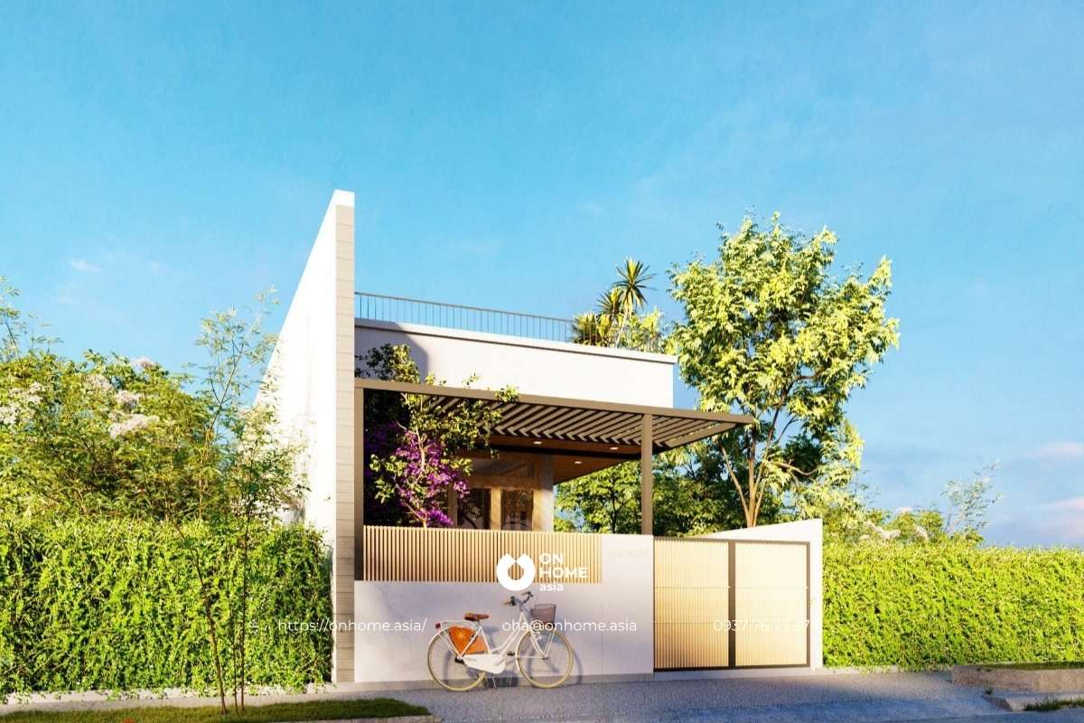 Nhà cấp 4 5x20 mái bằng đẹp