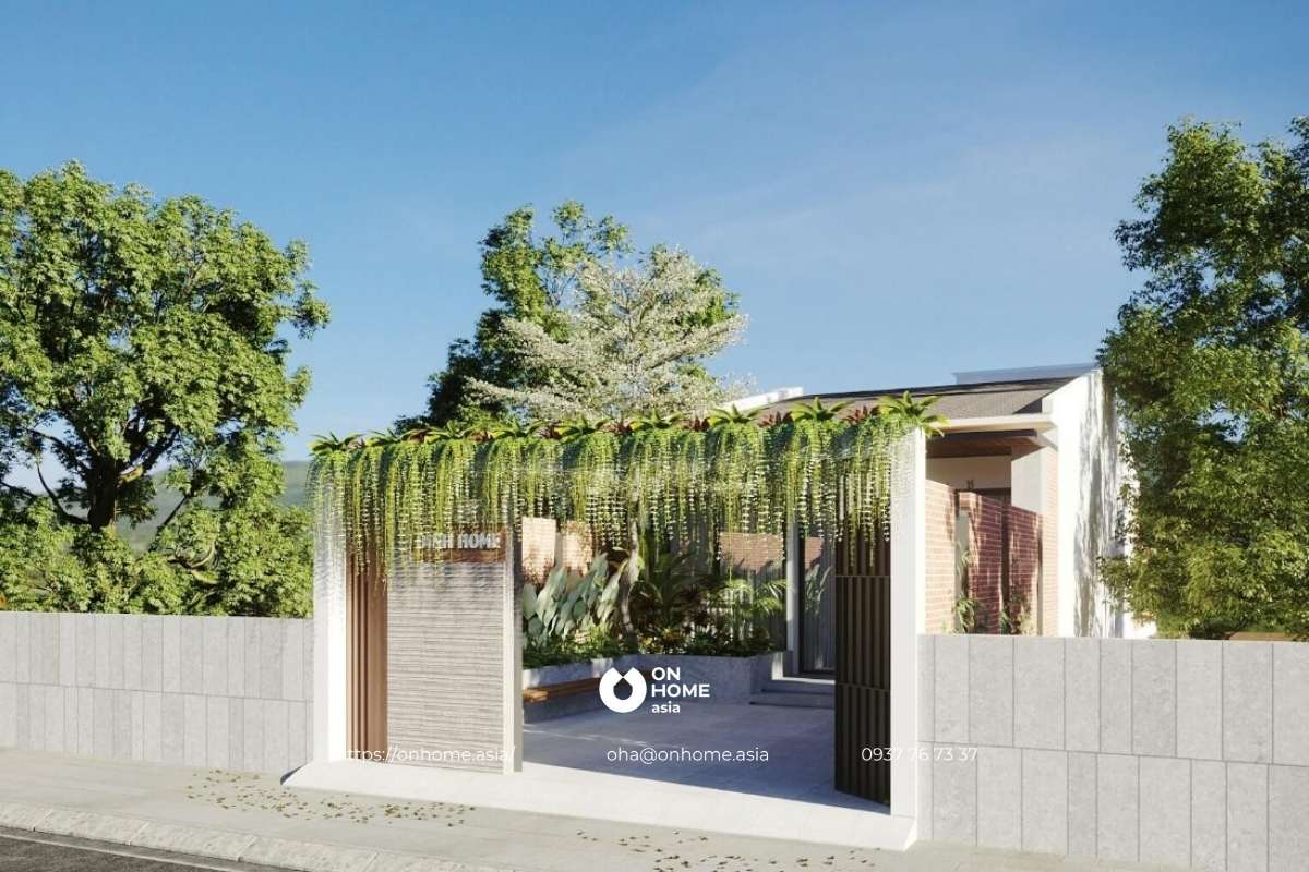 Mẫu nhà cấp 4 mái bằng đẹp, hiện đại 100m2