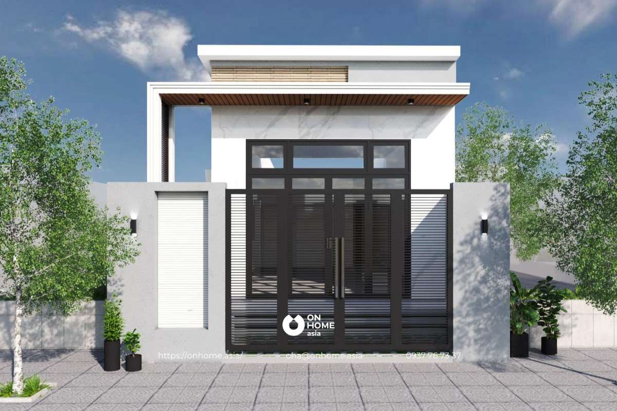 Nhà ống cấp 4 5x20 mái bằng đẹp, đơn giản