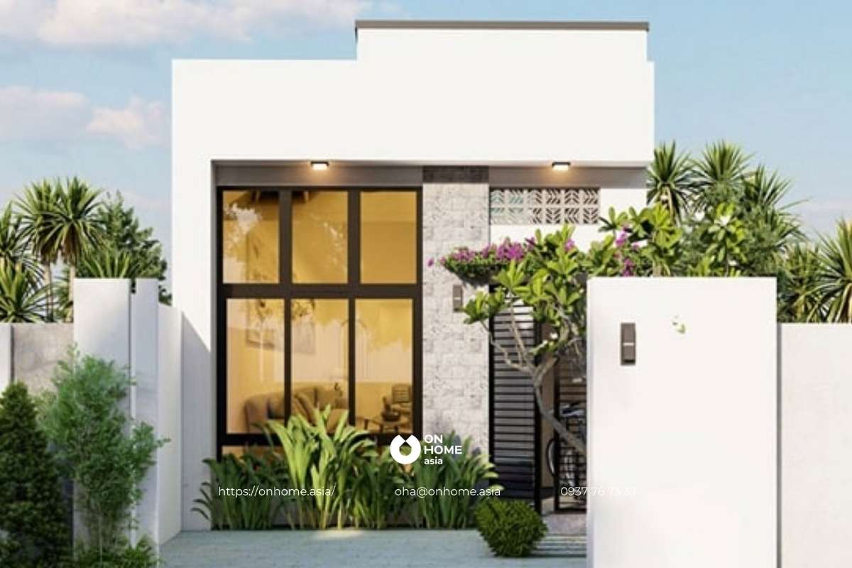 Mẫu nhà cấp 4 mái bằng 80m2 3 phòng ngủ