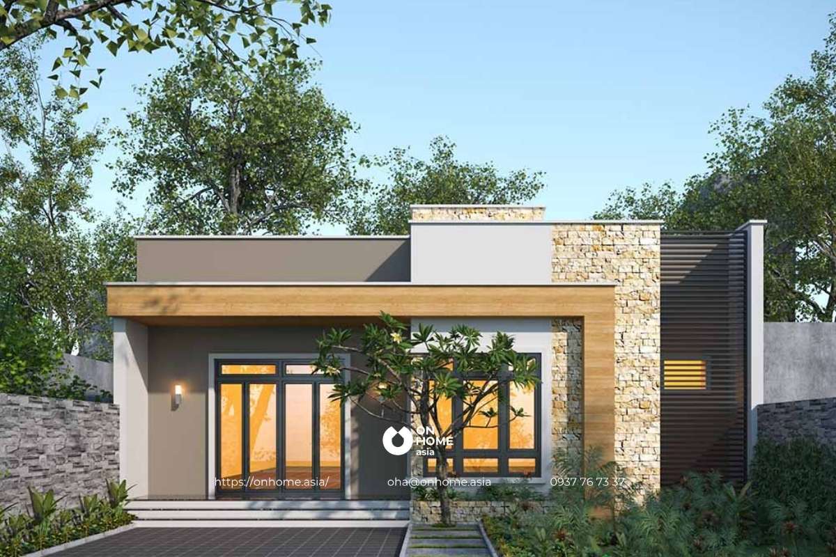 Nhà cấp 4 3 phòng ngủ ấn tượng, hiện đại