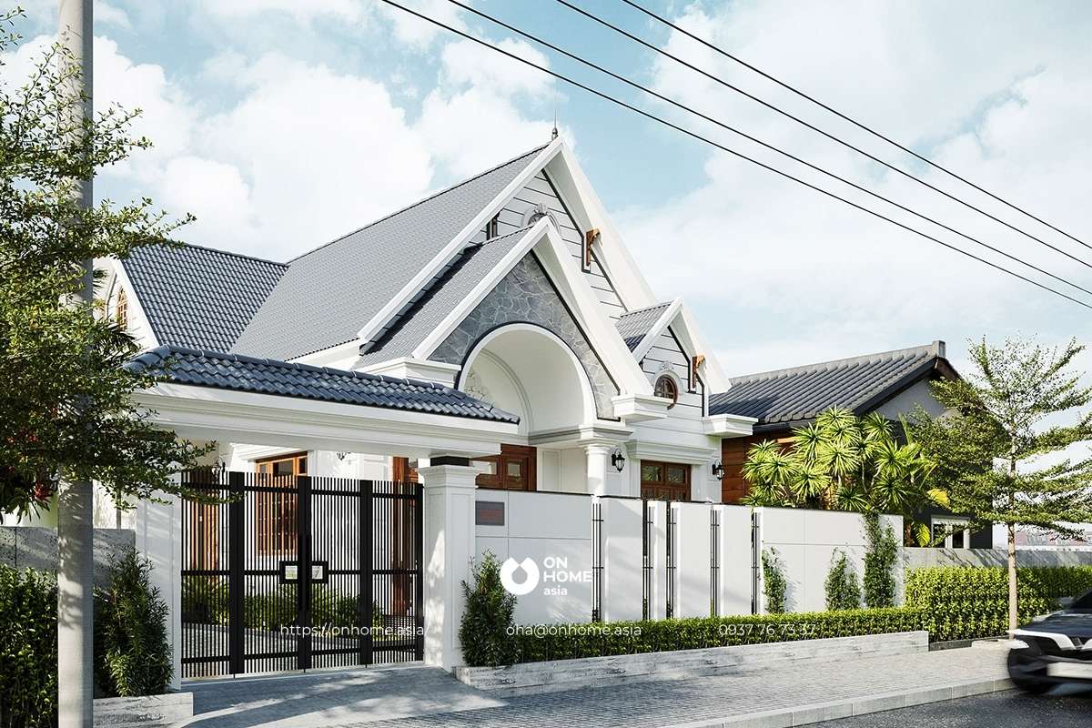 Nhà cấp 4 nhỏ đẹp mái Thái 2 phòng ngủ