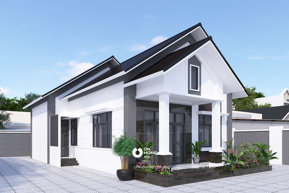 Nhà cấp 4 nhỏ đẹp mái Thái sang trọng