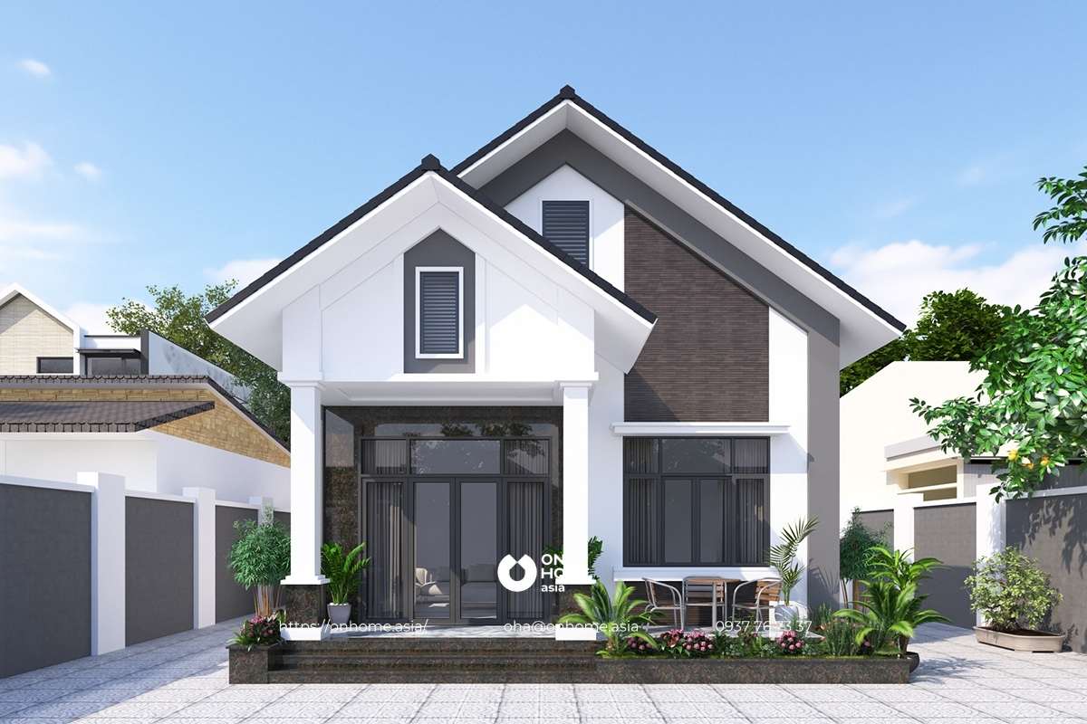 Nhà cấp 4 nhỏ đẹp mái Thái ấn tượng