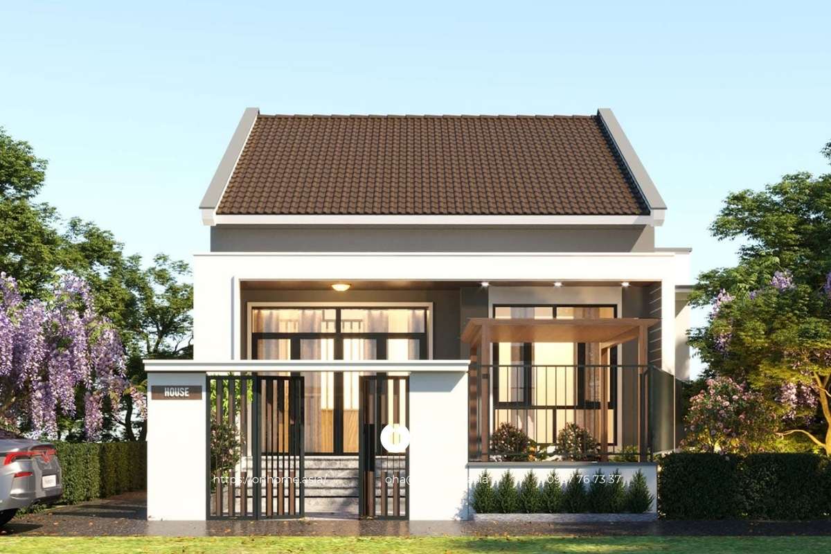 Mẫu nhà cấp 4 50m2 nhỏ xinh