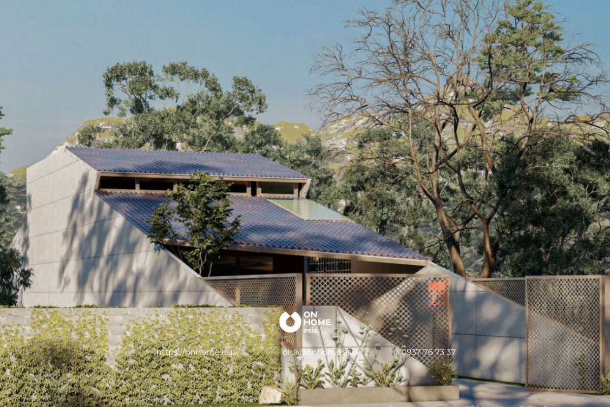 Nhà cấp 4 nhỏ đẹp mái lệch độc đáo, ấn tượng