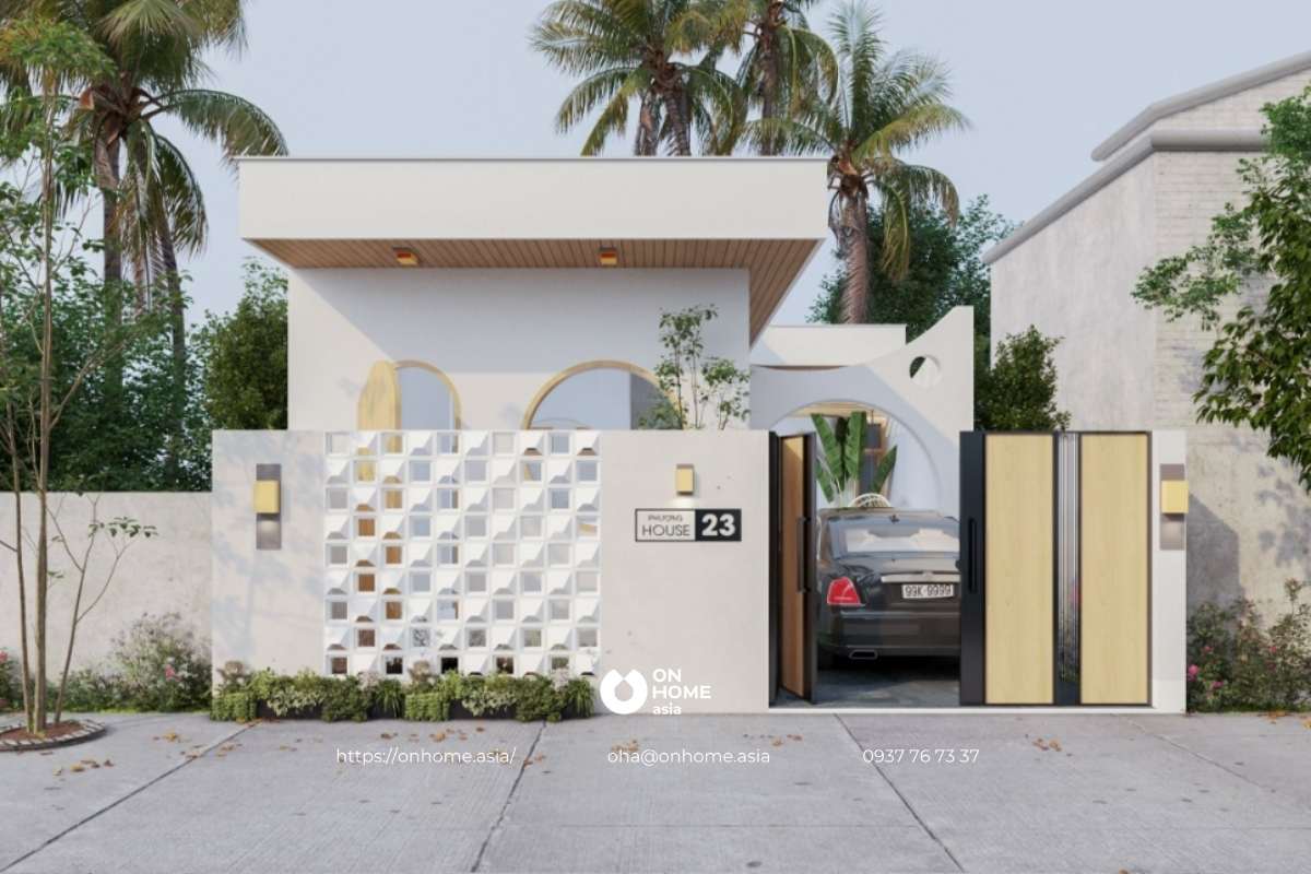 Mẫu nhà cấp 4 nhỏ đẹp mái bằng đẹp