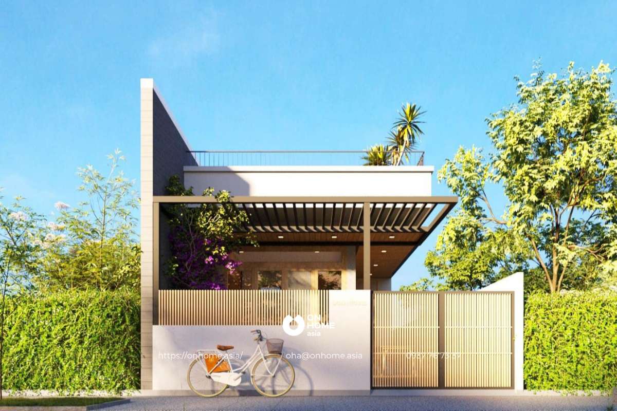 Thiết kế nhà cấp 4 nhỏ đẹp mái bằng tiện nghi