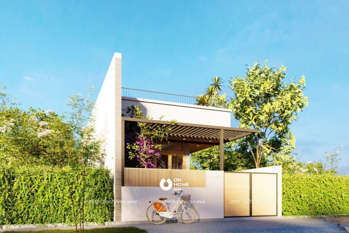 Thiết kế nhà cấp 4 nhỏ đẹp mái bằng hiện đại, tiện nghi