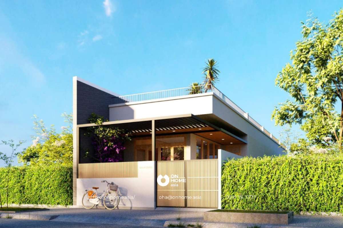 Nhà cấp 4 nhỏ xinh mái bằng