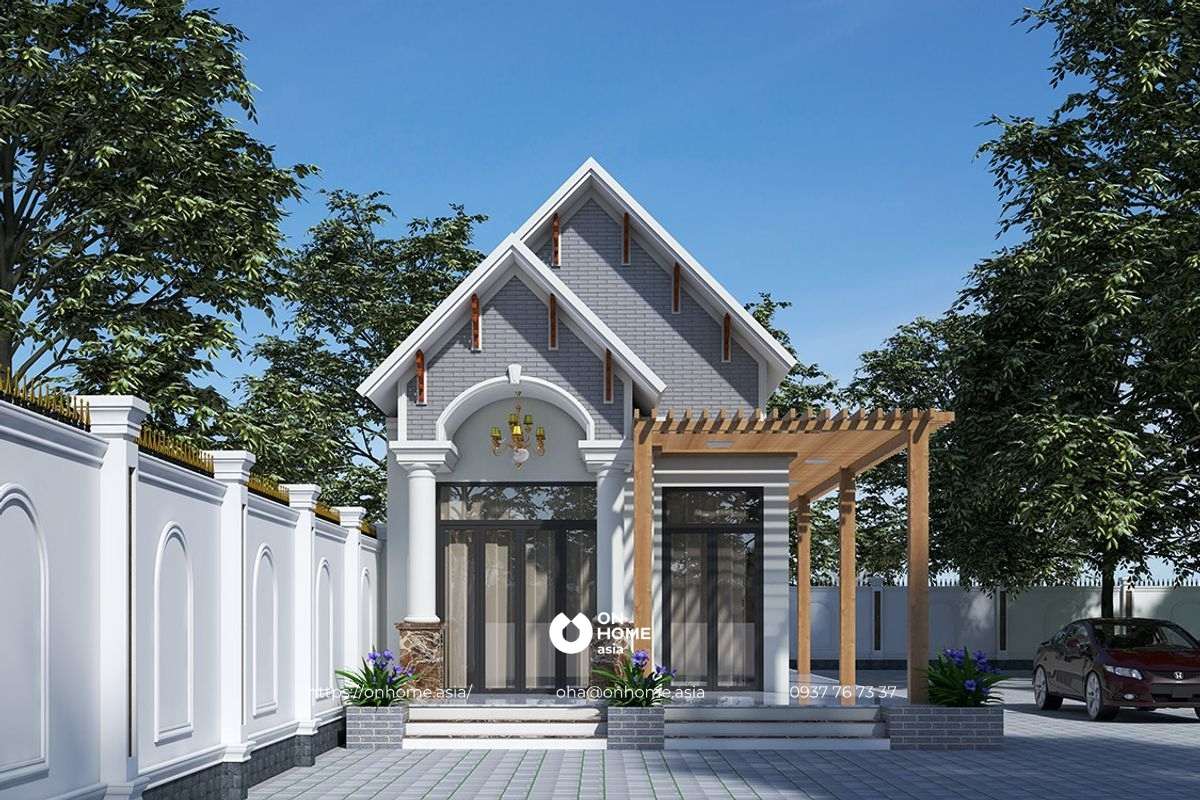 Nhà cấp 4 nhỏ đẹp 80m2 mái Thái tiện nghi