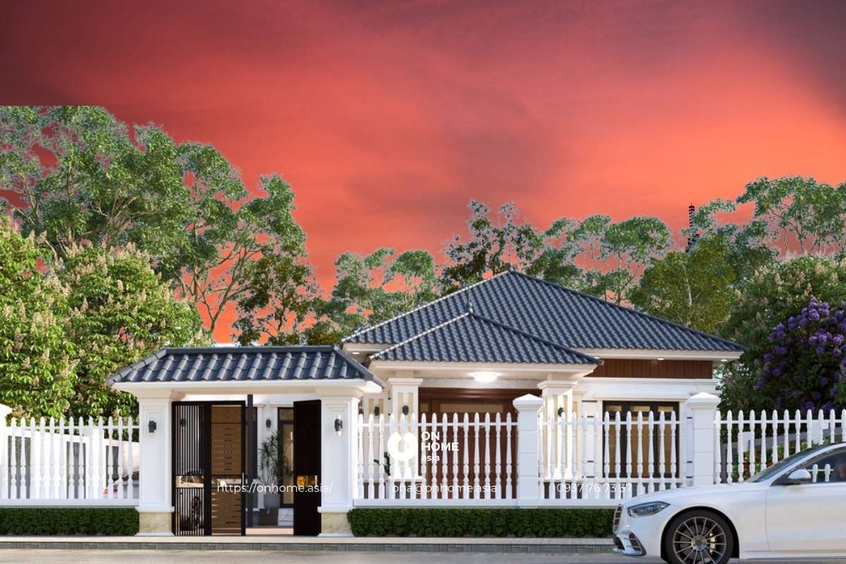 Nhà cấp 4 chữ L 4 phòng ngủ