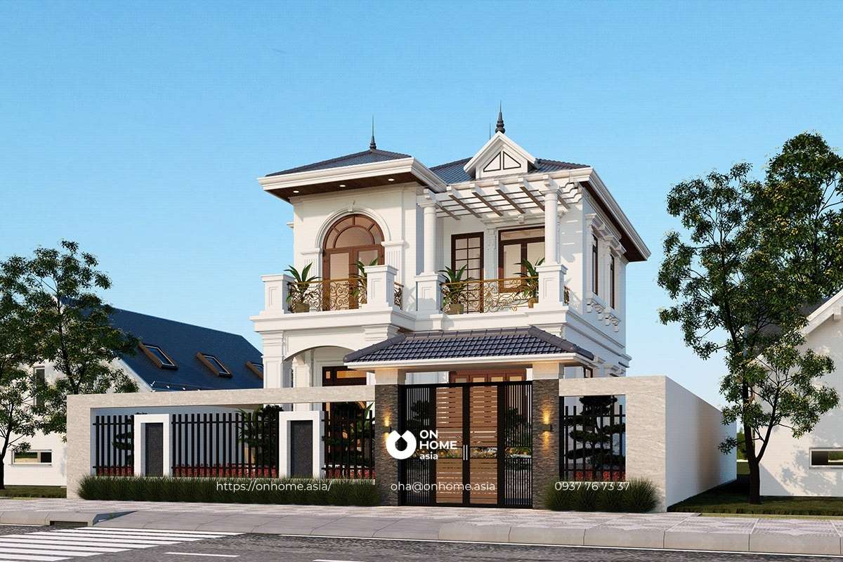 Nhà chữ L 2 phòng ngủ phong cách Tân Cổ Điển