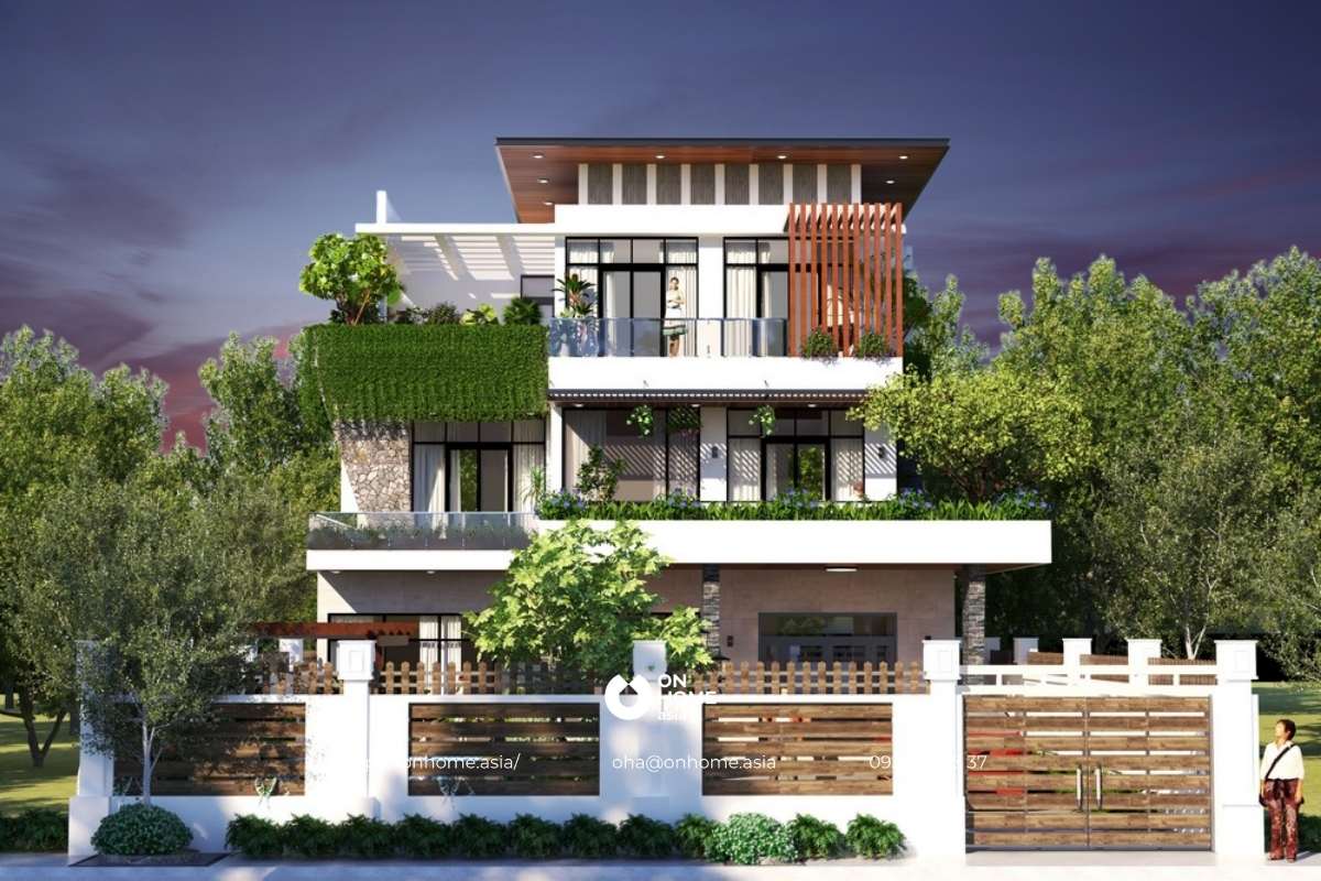 Nhà chữ L 3 tầng sang trọng, đẹp